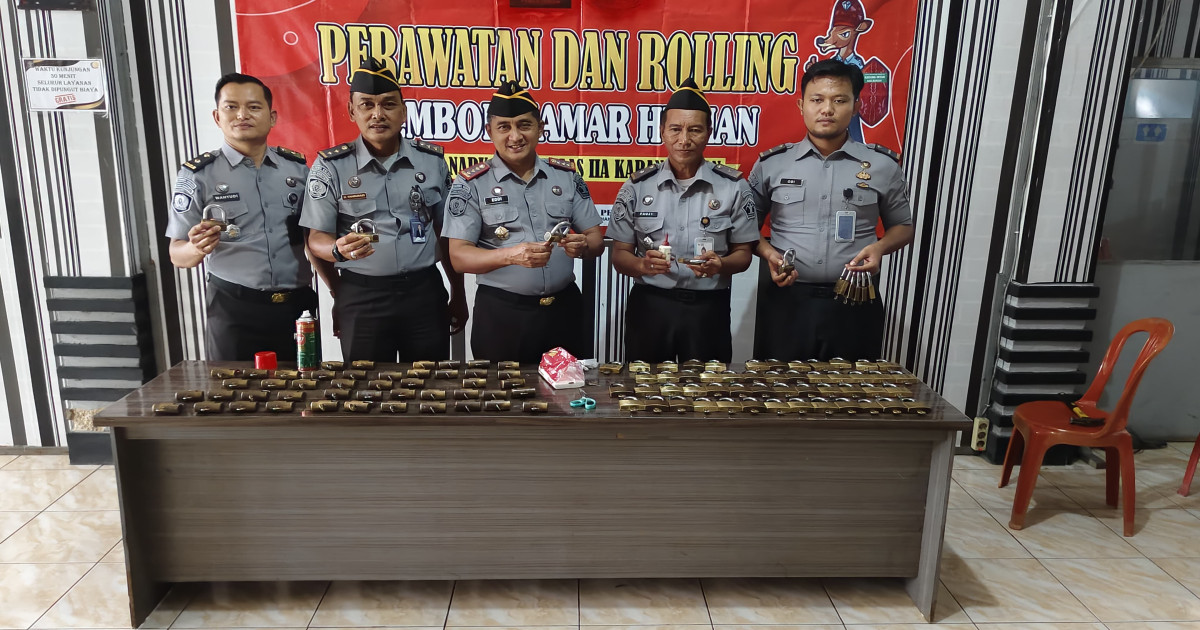 LAPAS NARKOTIKA KARANG INTAN TINGKATKAN KEAMANAN LEWAT PERAWATAN DAN ROLLING GEMBOK HUNIAN