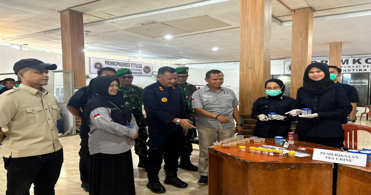 Bangun Pemasyarakatan Aman dan Bersih, Lapas Narkotika Karang Intan Gelar Tes Urine bagi Petugas dan Warga Binaan