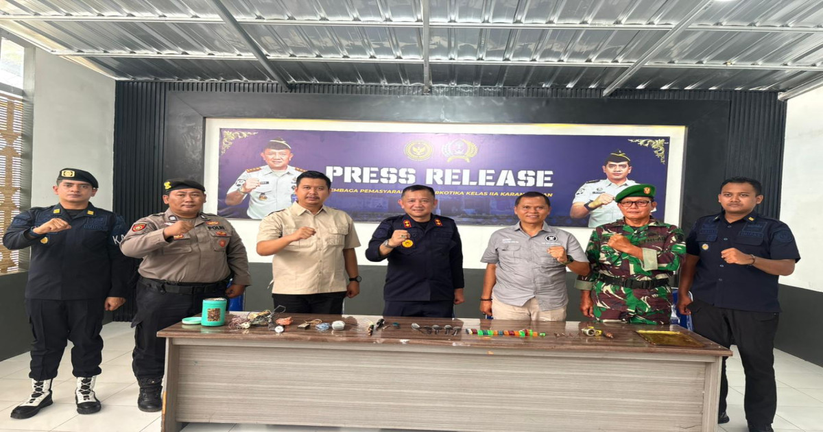 Sinergi Lintas Instansi, Lapas Narkotika Karang Intan Gelar Razia Gabungan di Blok Hunian
