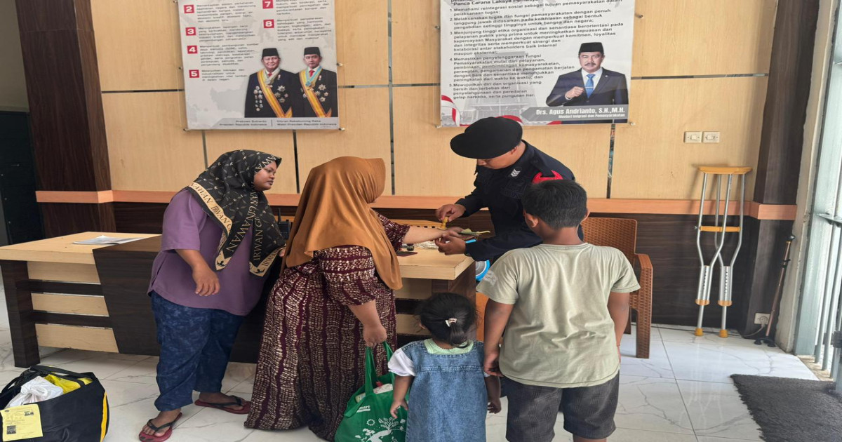 Pelayanan Kunjungan Prima Pasca Iduladha, Lapas Narkotika Karang Intan Sigap Layani Pengunjung